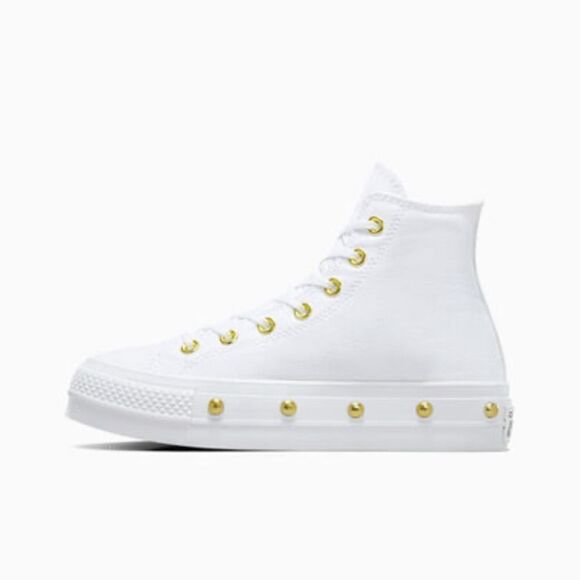 Converse Chuck Taylor All Star Lift Platform Star Studded Sneakers Shoes Size 8 - Picture 11 of 16